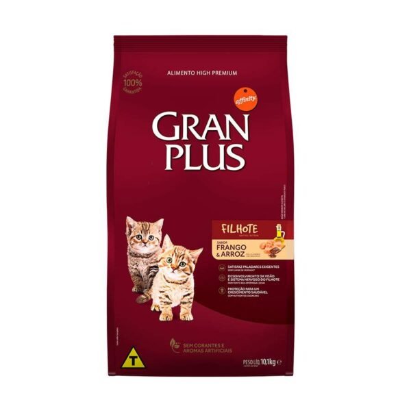 Ração GranPlus Gatos Filhotes Frango e Arroz