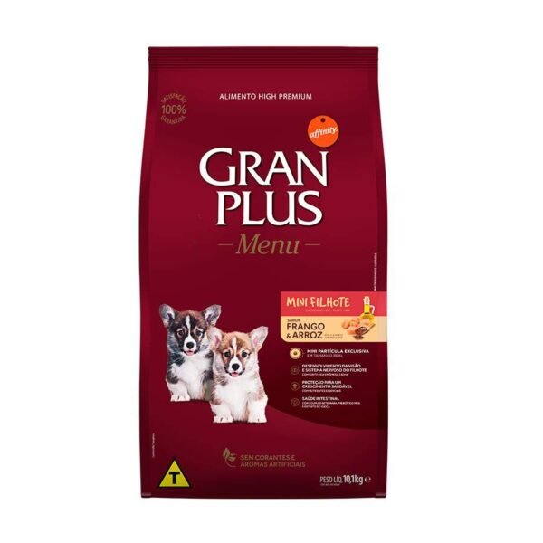 Ração Cão GranPlus Menu Filhotes Raças Pequenas Frango e Arroz