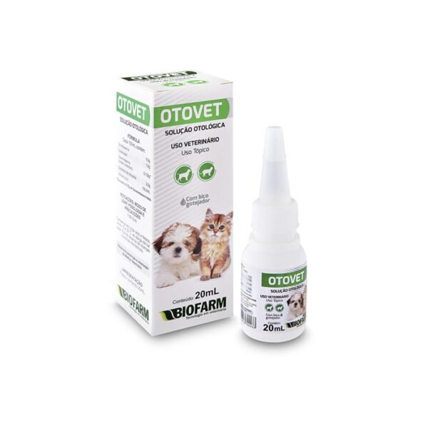 Solução Otológica Otovet Cães e Gatos 20mL