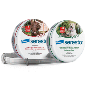 Coleira Antipulgas e Carrapatos Seresto cães e gatos