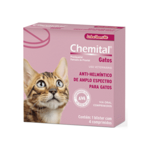 Vermífugo Chemital Gatos c/4 comprimidos