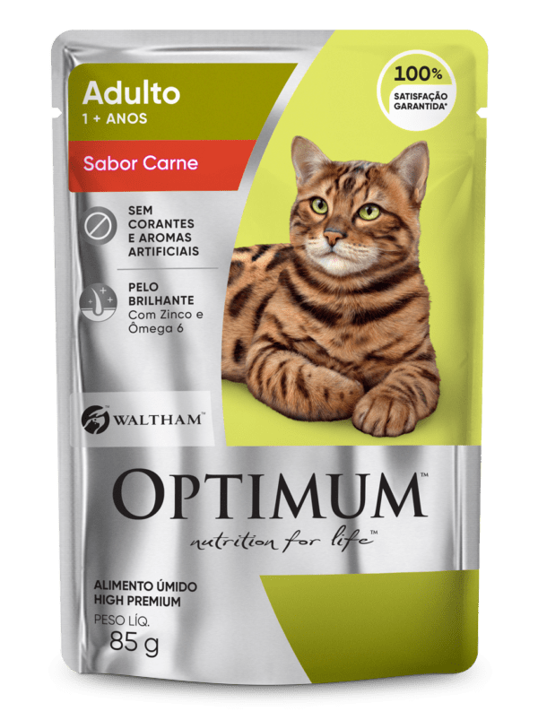 Ração Úmida Sachê Optimum Gato Sabores 85g - Imagem 4