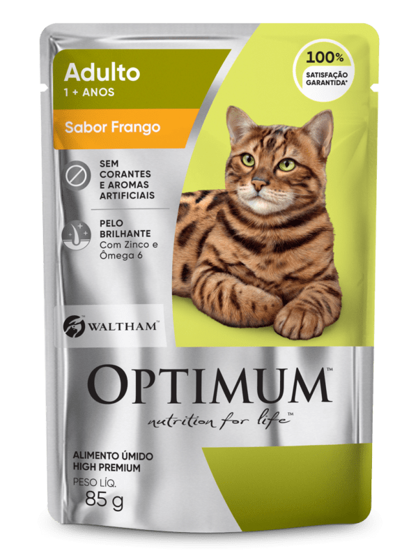Ração Úmida Sachê Optimum Gato Sabores 85g - Imagem 3