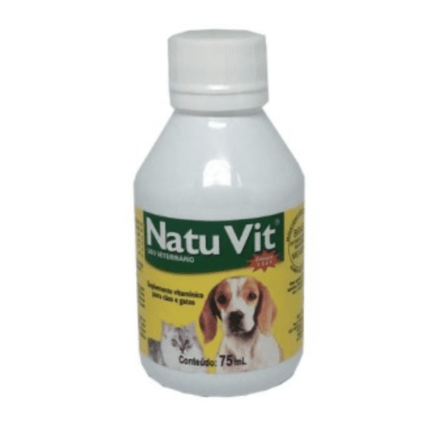 Vitamina Natu Vit Cão/Gato Ômega 3 e 6 75ml