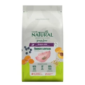 Ração Guabi Natural Grain Free Cães Adultos Raças Médias Frango e Lentilha 12 kg