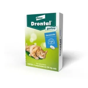 Vermífugo Drontal para Gatos 4 comprimidos