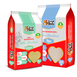 Great Pets Areia Higiênica Biodegradável Milho E Mandioca - 2kg