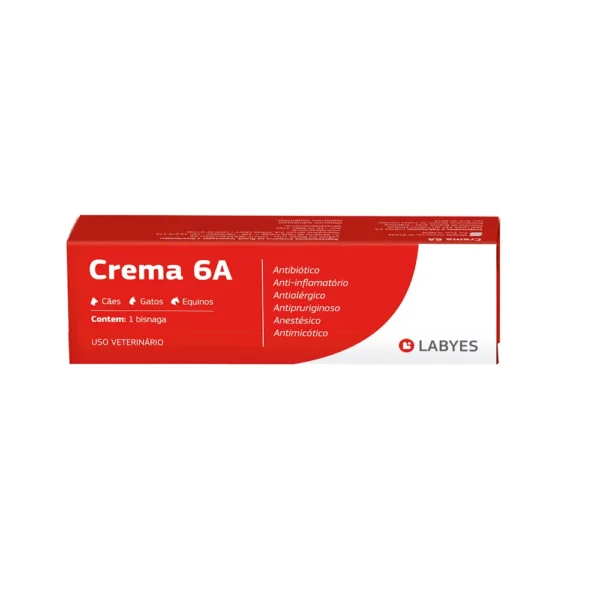 Crema 6A Pomada Dermatológica para Cães e Gatos 15 g