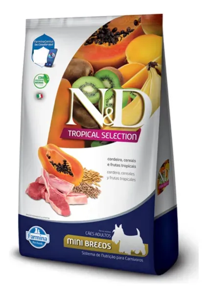 Ração N&D Tropical Selection Cães Adultos Mini Cordeiro 2 kg