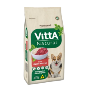 Ração Premier Vitta Natural Cão Adulto Raças Pequenas Carne e Arroz 15kg