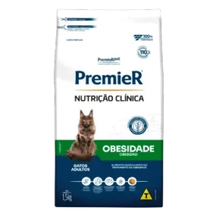 Ração Premier Nutrição Clínica Obesidade Gatos Adultos 1,5 kg