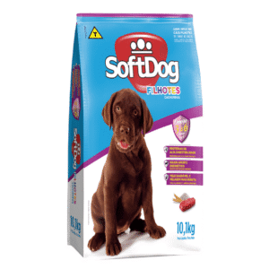 Ração SoftDog Cães Filhotes Todas as Raças Carne e Arroz