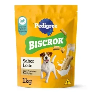 Biscoito Pedigree Biscrok para Cão Adulto Raças Pequenas Leite
