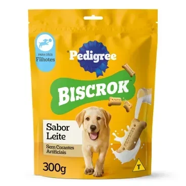 Biscoito Pedigree Biscrok para Cão Filhote Leite 300g