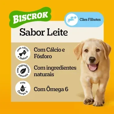 Biscoito Pedigree Biscrok para Cão Filhote Leite 300g - Imagem 5
