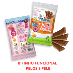 Bifinho Pró Bone Funcional Cães- Pelos e Pele 65g