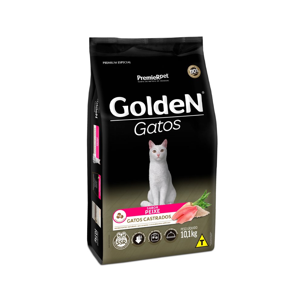 Ração Golden Gatos Castrados Peixe