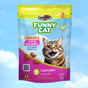 Petisco Funny Cat Salmão Castrado 50g