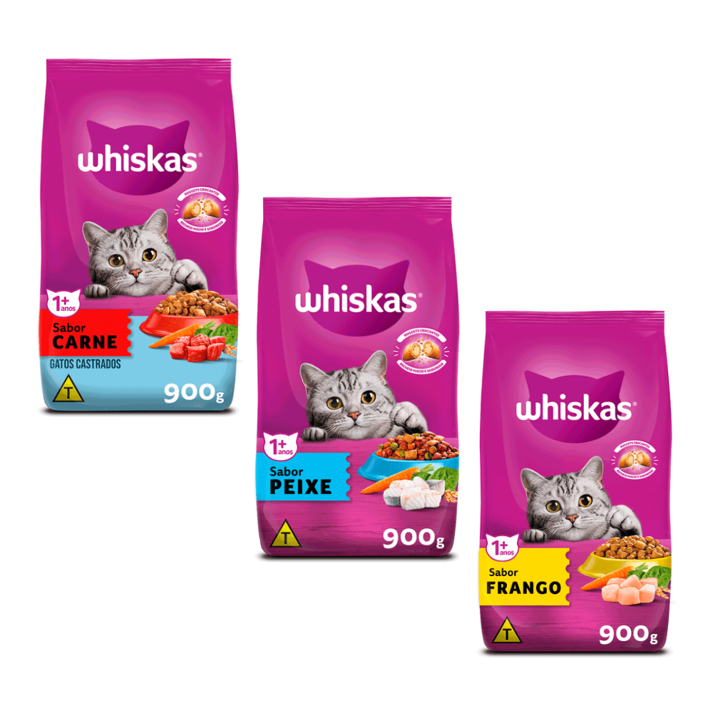 Ração Whiskas Gatos Sabores 900g