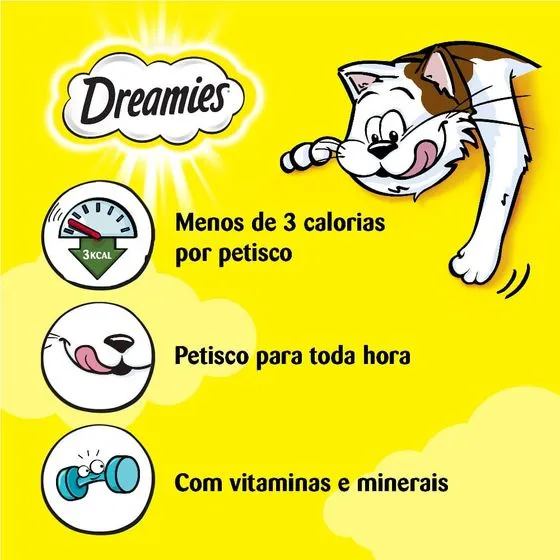 Petisco de Gato Dreamies Sabor Carne 150g - Imagem 3