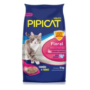 Areia para Gatos Pipicat Floral - 4kg