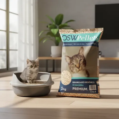Granulado de Madeira para Gatos OSWPellet - Imagem 3