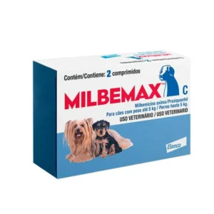 Vermífugo Milbemax C Cão até 5kg - Caixa c/2 comprimidos
