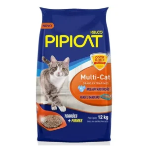 Areia para Gatos Pipicat Multi-Cat - 12kg