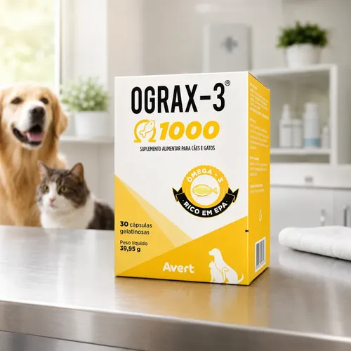 Ograx 3 - 1000mg para Cães e Gatos - 30 cápsulas - Imagem 2