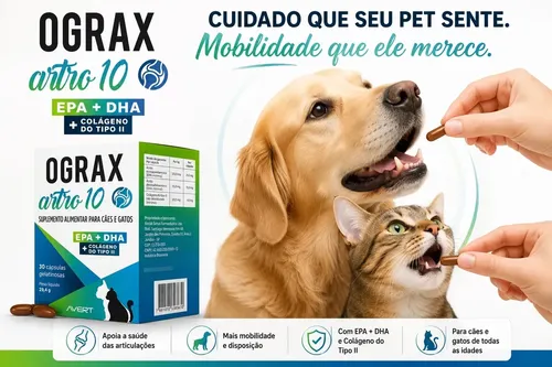 Ograx - Artro 10 para Cães e Gatos - 30 cápsulas - Imagem 2