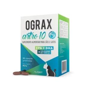 Ograx - Artro 10 para Cães e Gatos - 30 cápsulas