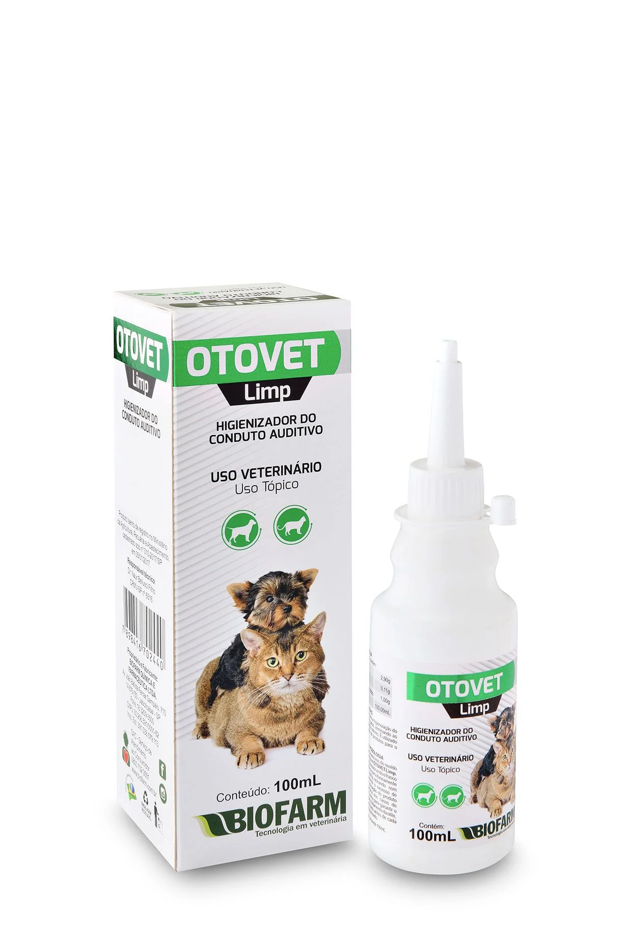 Solução Otovet para Limpeza do Ouvido de Cães e Gatos - 100ml