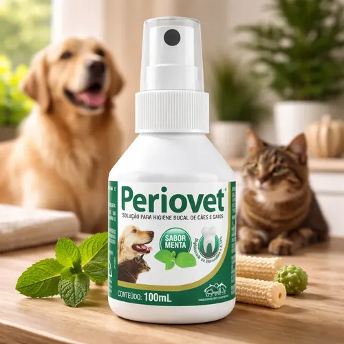 Spray Periovet Antiséptico para Cães e Gatos - Menta 300ml - Imagem 3