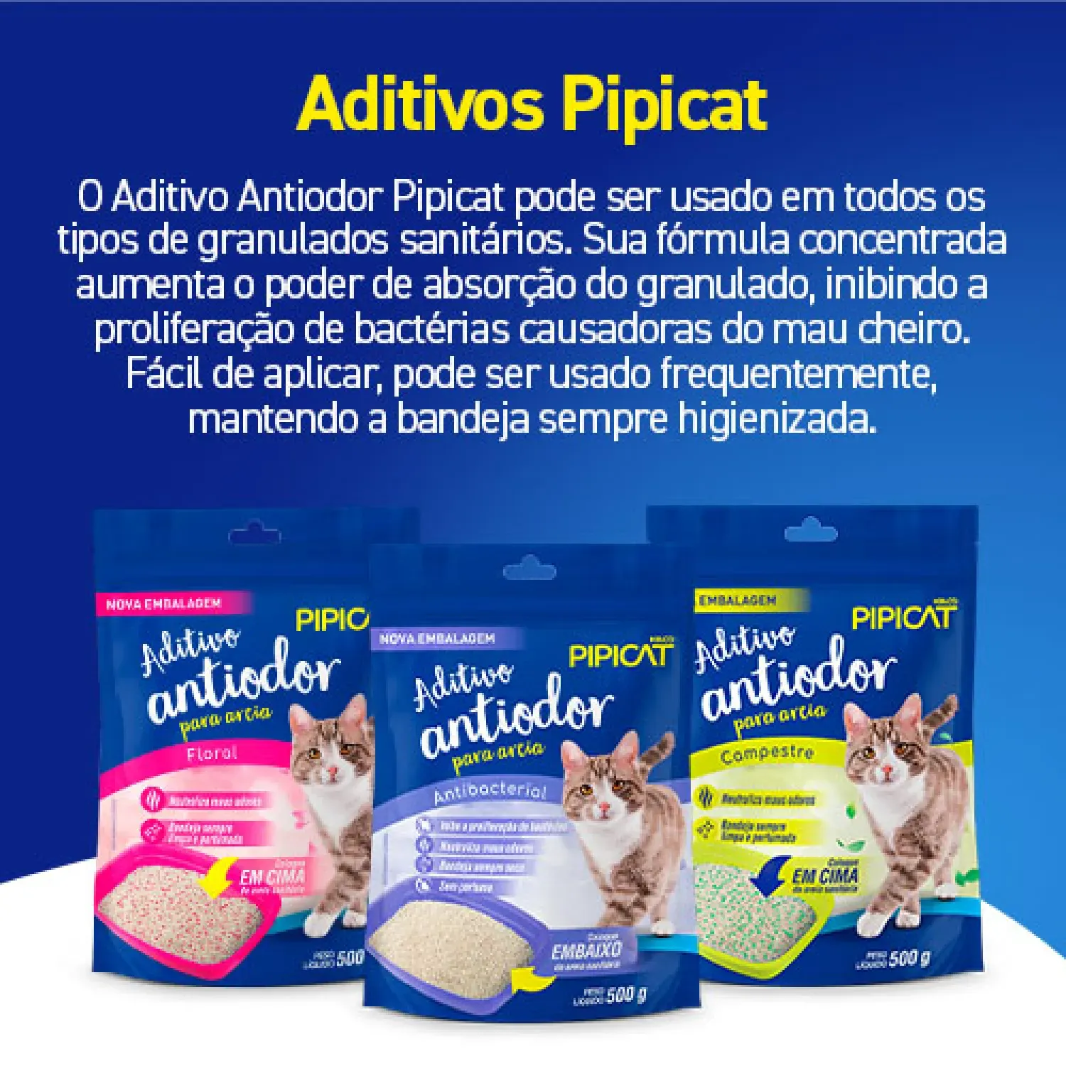 Aditivo Antiodor p/Granulado Pipicat Antibacterial - 500mg - Imagem 3