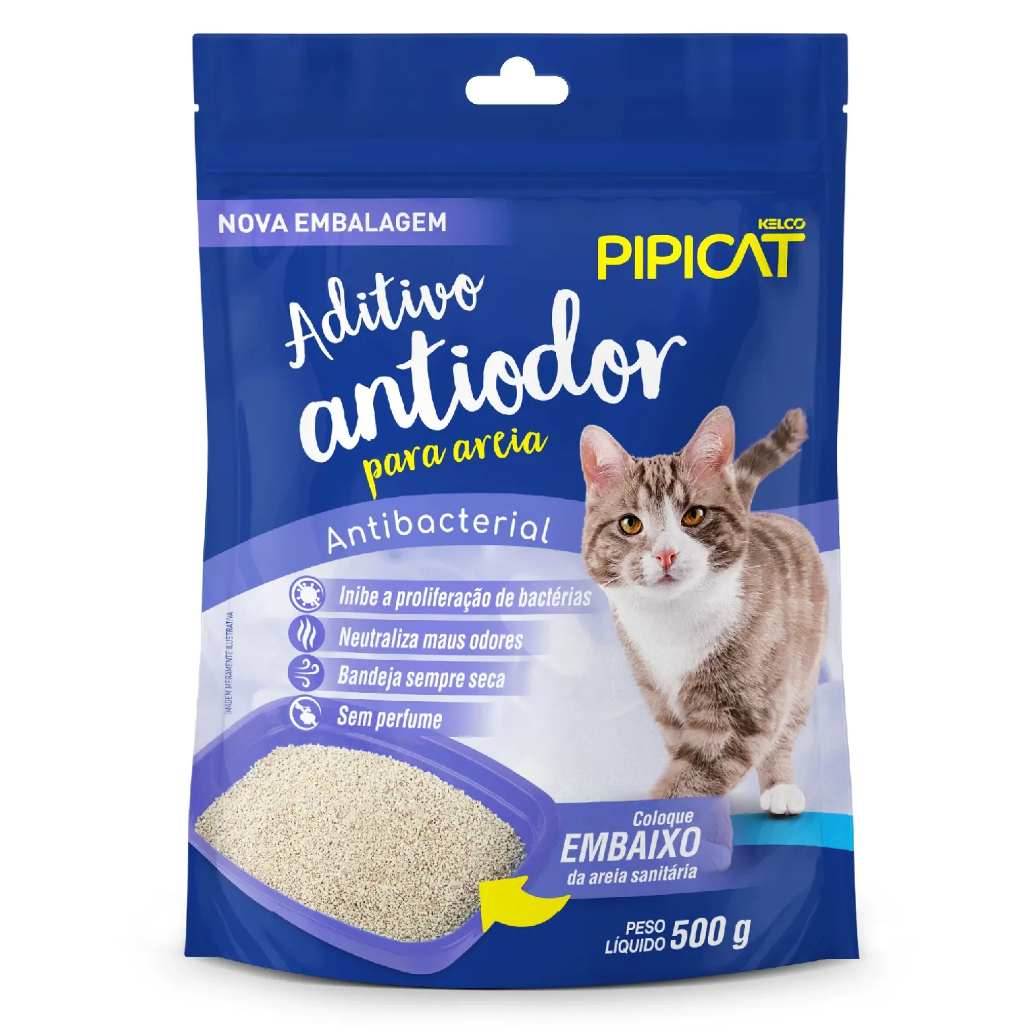 Aditivo Antiodor p/Granulado Pipicat Antibacterial - 500mg