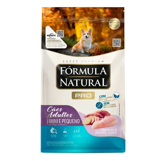 Ração Fórmula Natural Pro Cães Adultos Raças Mini/Pequeno Frango e Batata-Doce 1kg