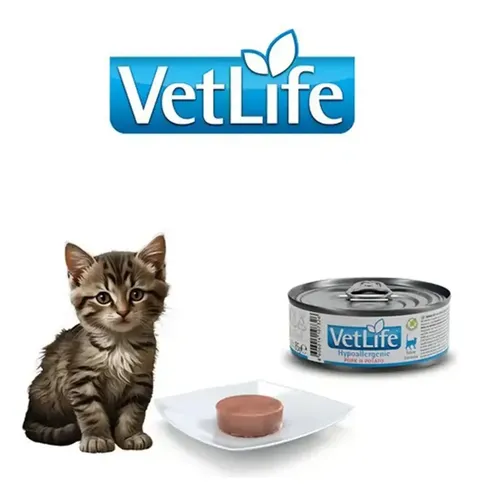 Ração Úmida Vet Life Hypoallergenic Gatos Adultos Pork & Potato 85g - Imagem 2