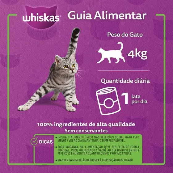 Patê Whiskas para Gatos Adultos - 290g - Imagem 3