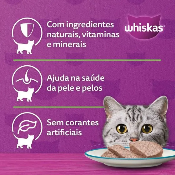 Patê Whiskas para Gatos Adultos - 290g - Imagem 2